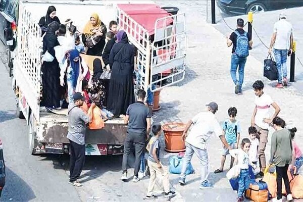 ازدحام در مسیرهای منتهی به جنوب لبنان همزمان با آغاز رسمی آتشبس