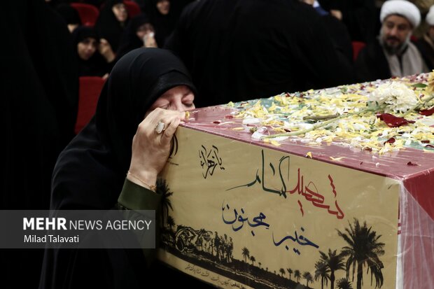 تشييع شهيد گمنام در اداره كل تبليغات اسلامی گيلان