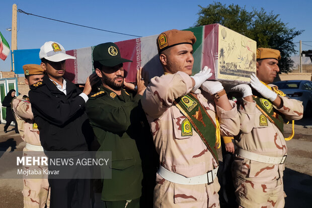 آئین استقبال از پیکر مطهر ۲ شهید گمنام در دهلران