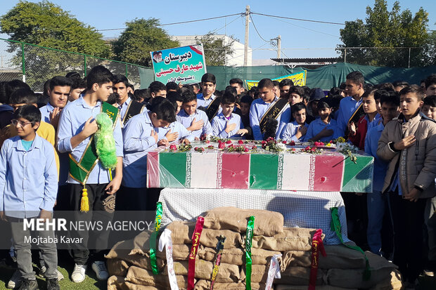 آئین استقبال از پیکر مطهر ۲ شهید گمنام در دهلران