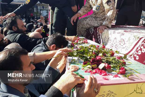 آئین استقبال از پیکر مطهر ۲ شهید گمنام در دهلران