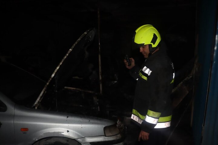 آتشسوزی در کارگاه تعمیرات خودرو در حصه شمالی