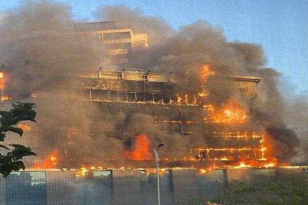 آتشسوزی گسترده در دمشق در پی تداوم حملات هوایی رژیم صهیونیستی