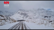 بارش برف در روستای دیزان بالاطالقان