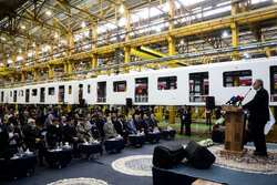 Inaugural ceremony of production line of natl. metro trains