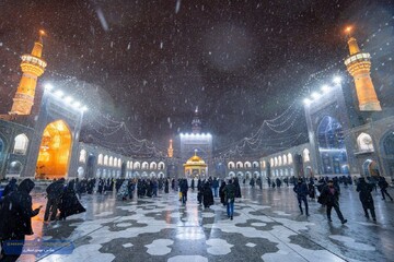 أجواء حرم الامام الرضا عليه السلام في ليلة ميلاده