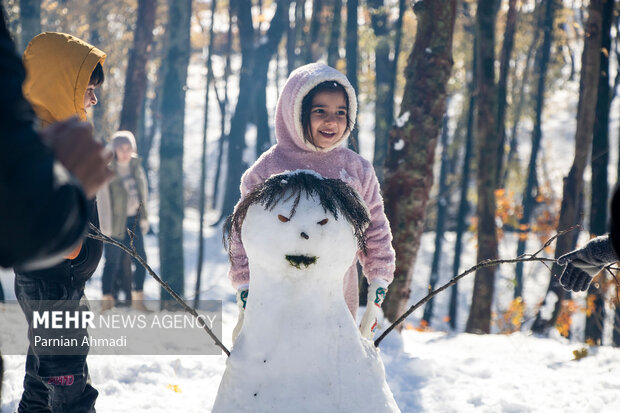 برف میهمان روز جمعه همدانی‌ها