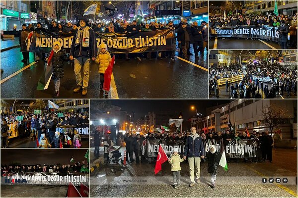 Ankara’da yağmur altında Filistin’e destek yürüyüşü Ankara’da yağmur altında Filistin’e destek yürüyüşü