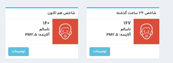 افزایش شاخص ذرات معلق در هوای پایتخت