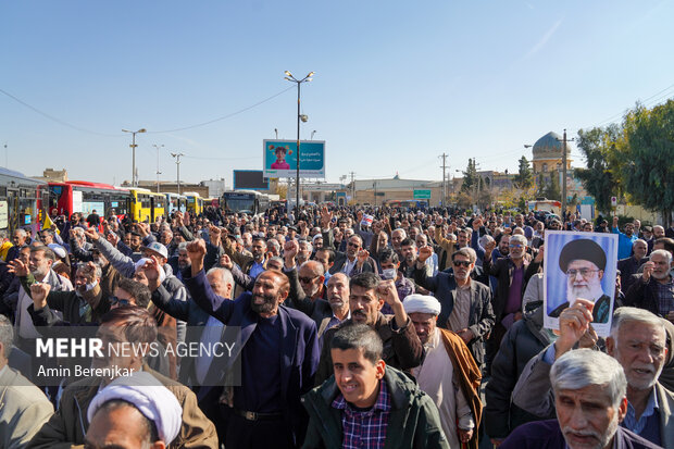 راهپیمایی جمعه های خشم در شیراز پس از اقامه نماز جمعه