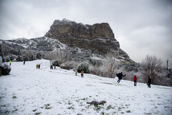 First winter snowfall in Isfahan