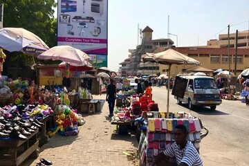 Gana'da dev yangın: Dükkanlar küle döndü