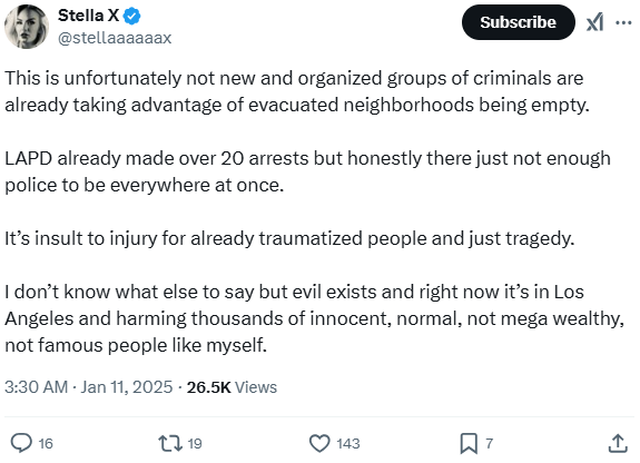 موج ناامیدی کاربران آمریکایی «ایکس» از ناکارآمدی مسئولان؛ در جهنم لسآنجلس تنها ماندیم!