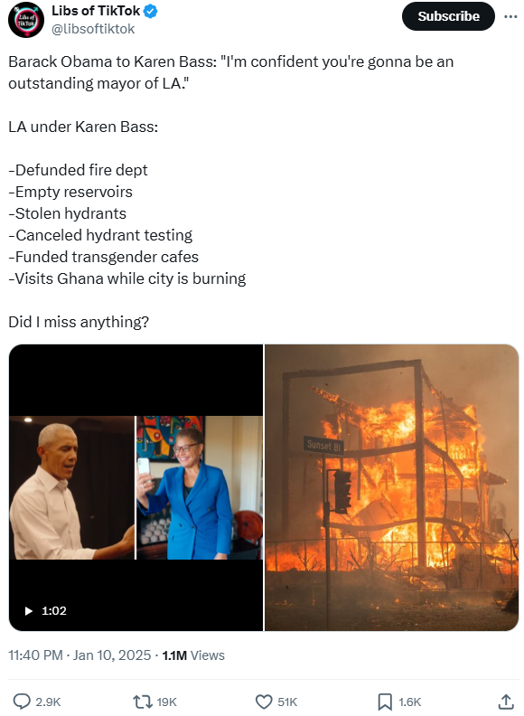 موج ناامیدی کاربران آمریکایی «ایکس» از ناکارآمدی مسئولان؛ در جهنم لسآنجلس تنها ماندیم!