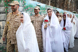 Marriage ceremony of 50 newly-wed Army soldiers