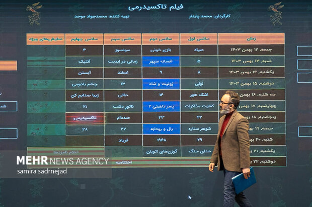 قرعه‌کشی جدول نمایش چهل‌وسومین جشنواره فیلم فجر