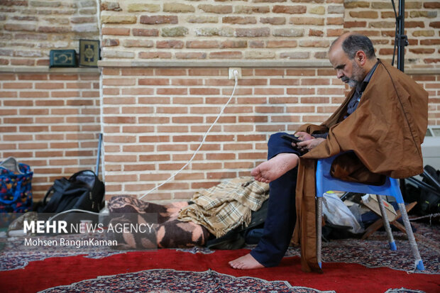 Religious seclusion ceremony at Imam Mosque in Bazaar
