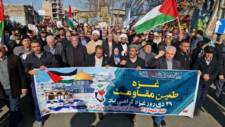 راهپیمایی «جمعه نصر» در پارس آبادمغان