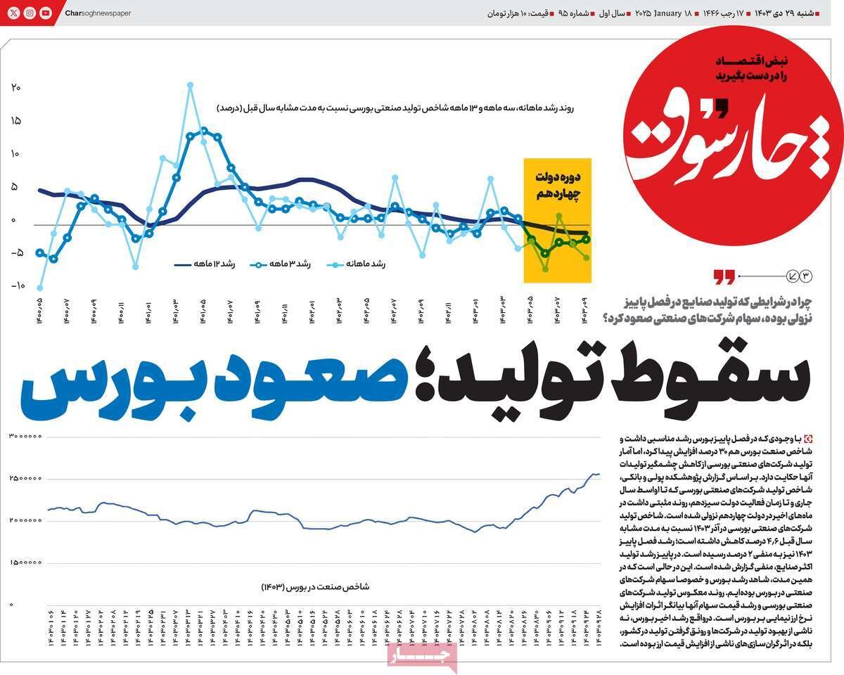 روزنامه‌های اقتصادی شنبه ۲۹ دی ۱۴۰۳