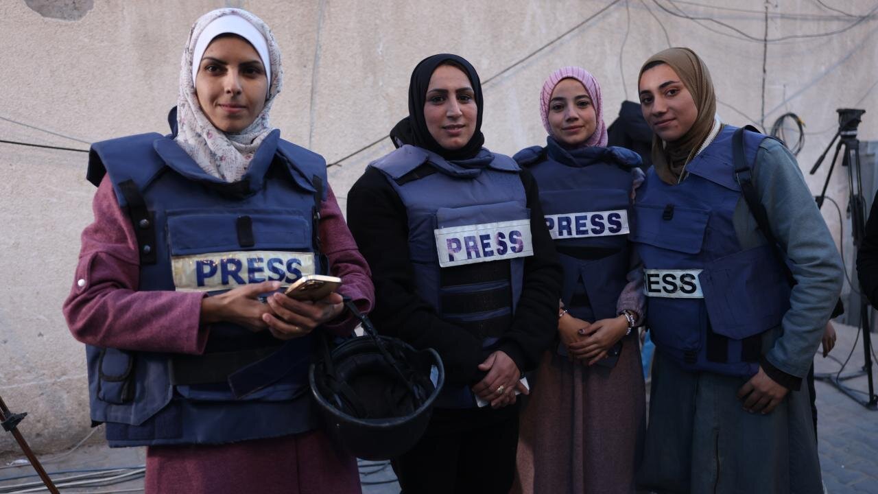 Filistinli gazetecilerin ateşkes sevinci (+foto)