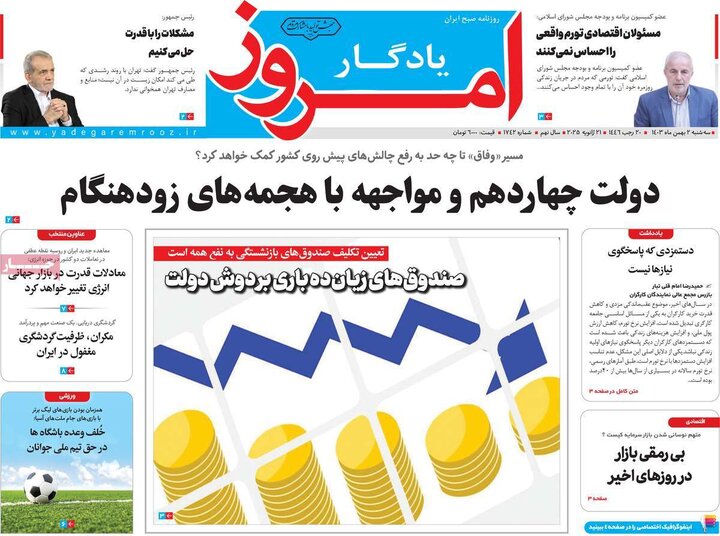 روزنامه‌های اقتصادی سه‌شنبه ۲ بهمن ۱۴۰۳