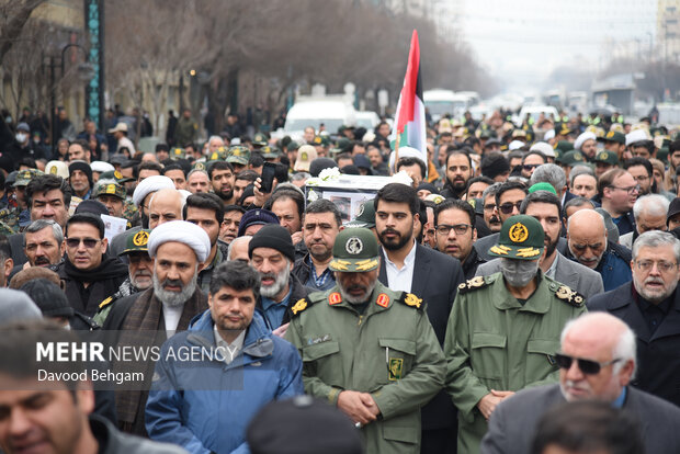 تشییع پیکر همسر شهید برونسی در مشهد