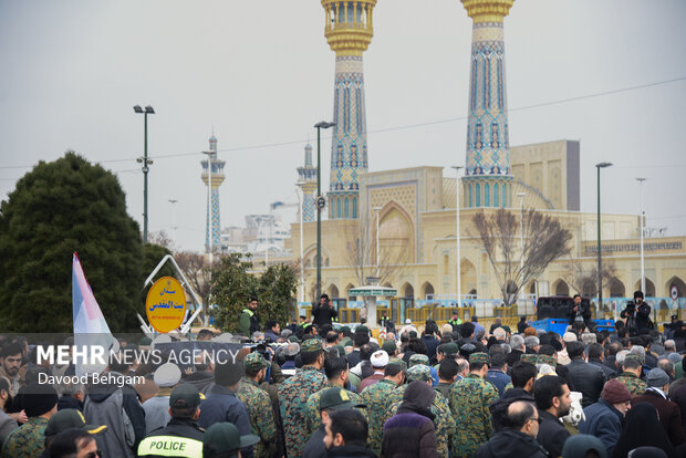 تشییع پیکر همسر شهید برونسی در مشهد