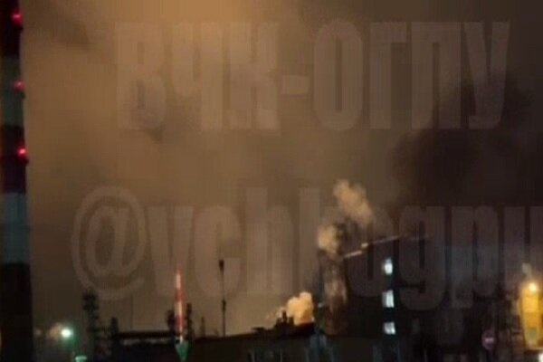 Russian oil refinery burning after Ukrainian drone strikes