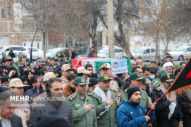 تشییع پیکر شهید محسن ایران نژاد در اردبیل