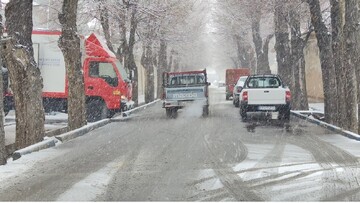 بارش بیش از ۵ سانتی متر برف در میمه