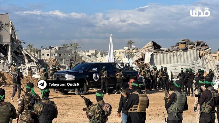 قدرتنمایی حماس با خودروهای غنیمت گرفته شده از ارتش رژیم صهیونیستی