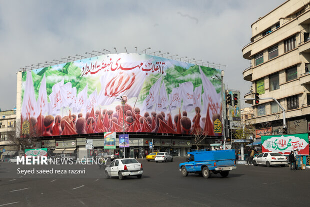 تازه‌ترین طرح دیوارنگاره میدان انقلاب تهران