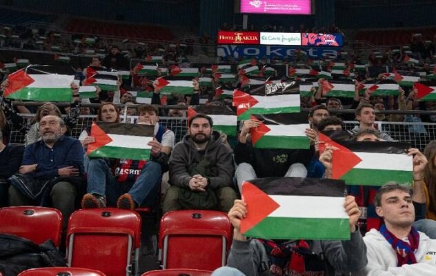 Baskonia-Maccabi maçında İsrail protesto edildi