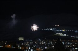 نورافشانی در تپه نورالشهدا شهرکرد