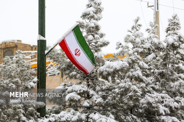 بارش نخستین برف زمستانی در شهر قم