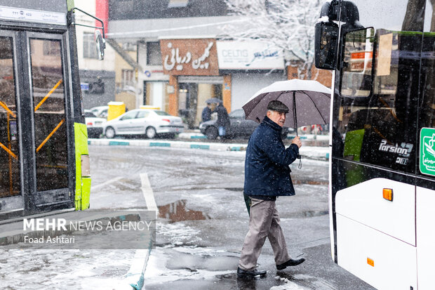 بارش برف در تهران