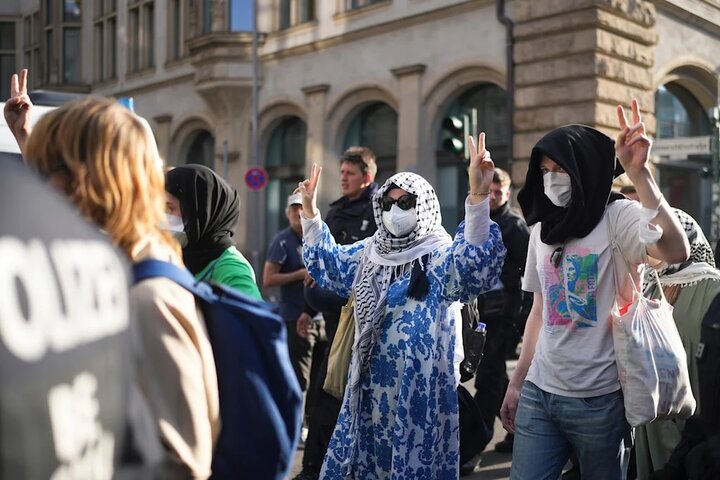 Pro-Palestine demonstrators detained by German police
