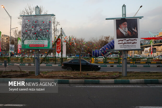 آماده سازی شهر تهران برای جشن انقلاب