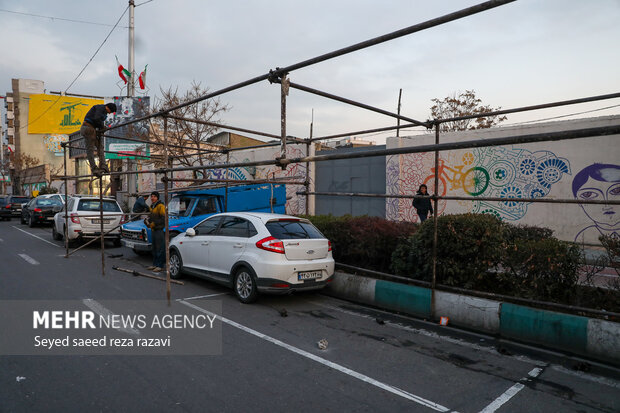 آماده سازی شهر تهران برای جشن انقلاب