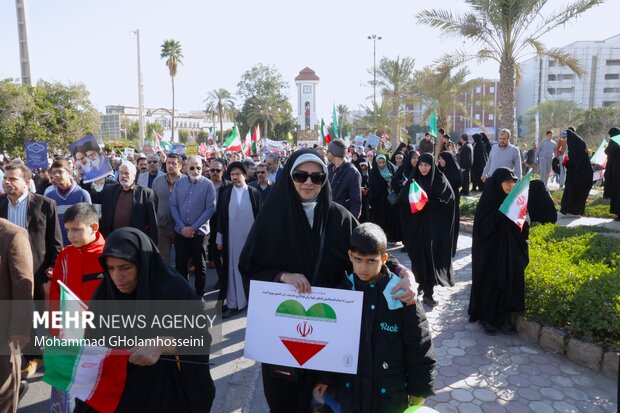 استان بوشهر، 1403،راهپیمایی 22 بهمن ماه در بوشهر