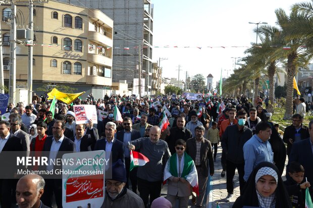 استان بوشهر، 1403،راهپیمایی 22 بهمن ماه در بوشهر