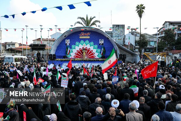 راهپیمایی ۲۲ بهمن در رشت