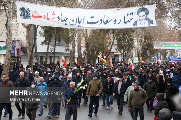 راهپیمایی ۲۲ بهمن در بجنورد