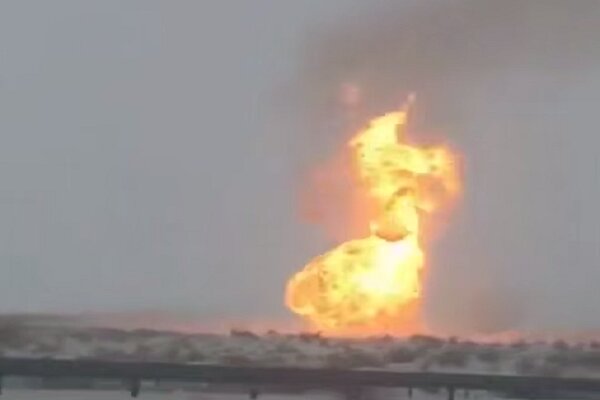 Gas leak, fire breaks out on Bukhara main gas pipeline