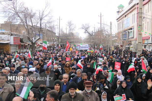 گزارش مهر از راهپیمایی۲۲بهمن در استان کرمانشاه +فیلم و عکس