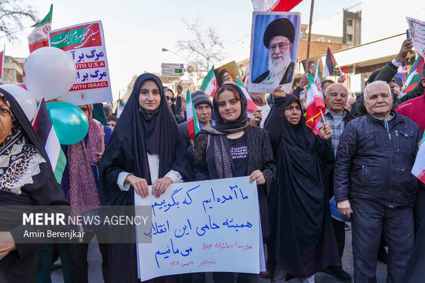 راهپیمایی 22 بهمن در شیراز