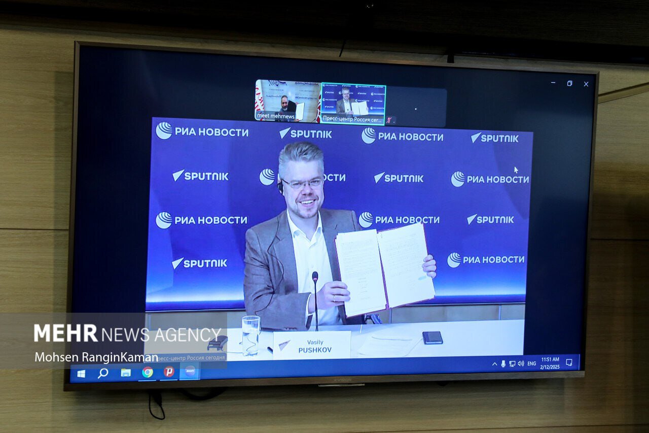 امضاء تفاهمنامه همکاری گروه رسانهای مهر و آژانس خبری «روسیا سگودنیا»