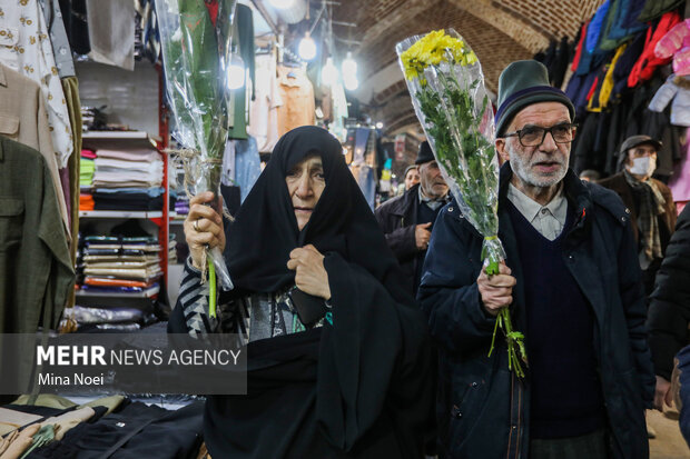 جشن نیمه شعبان در بازار تاریخی تبریز