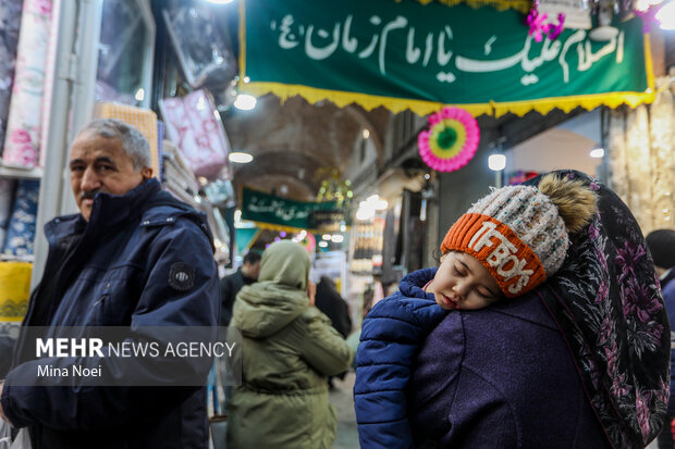 جشن نیمه شعبان در بازار تاریخی تبریز