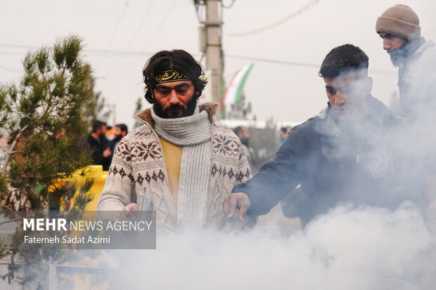 پیاده روی زائران نیمه شعبان به سمت مسجد جمکران